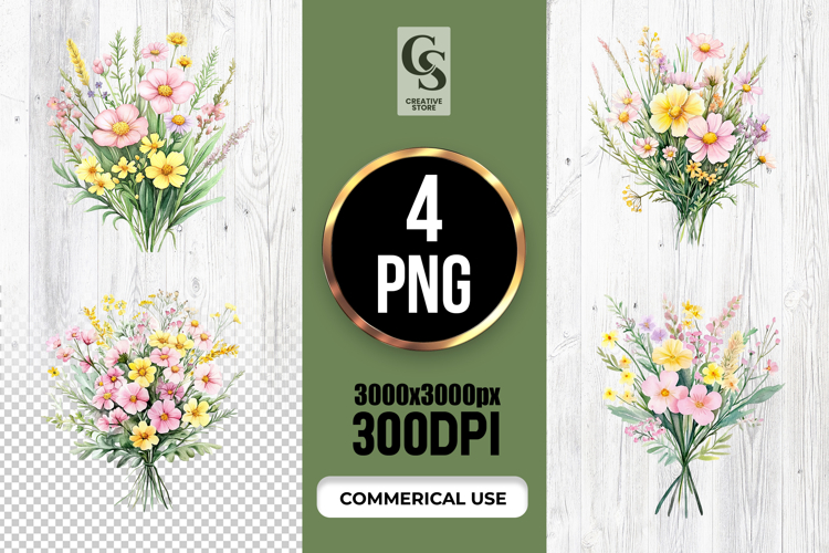 Watercolor Flower Png Image 6