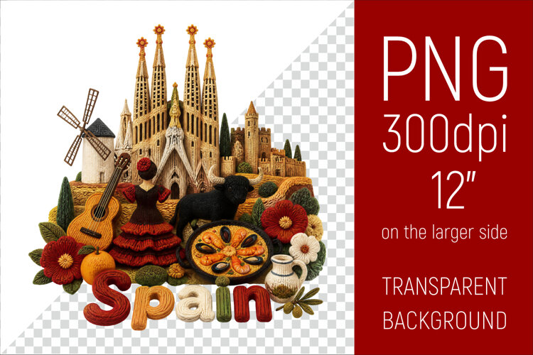 Spain Travel Landmark | National Culture Illustration example image 1