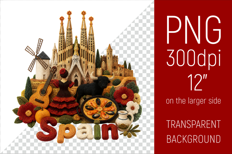 Spain Travel Landmark | National Culture Illustration