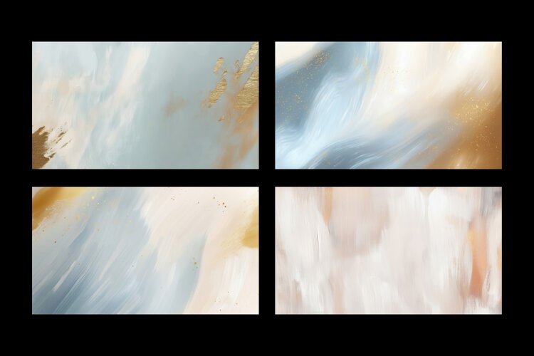 Creme Golden Mist Textures 4 Abstract Backgrounds example image 1