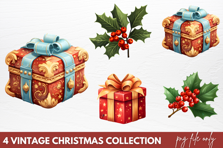 Vintage Christmas Clipart Image 10