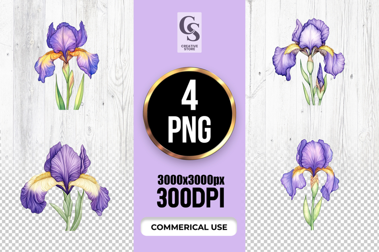 Purple Flower Clipart