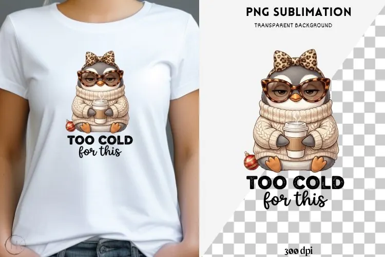 Funny Christmas animal quote png design for T-shirts