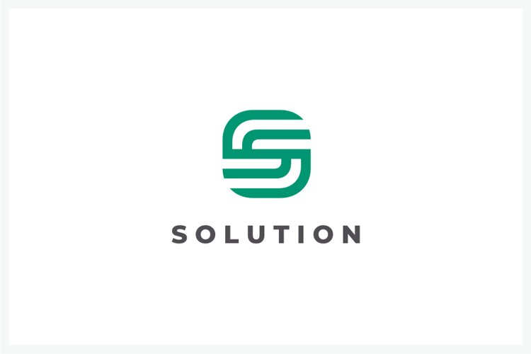 Letter S round logo design vector template