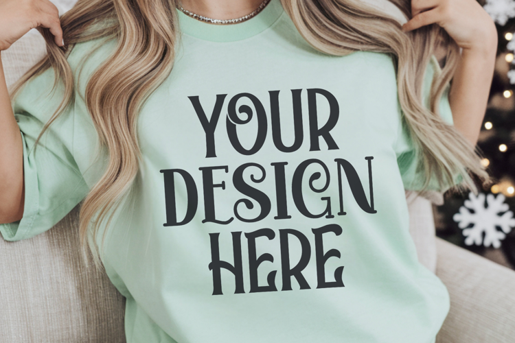 Bay Comfort Colors 1717 Christmas Mockup, CC 1717