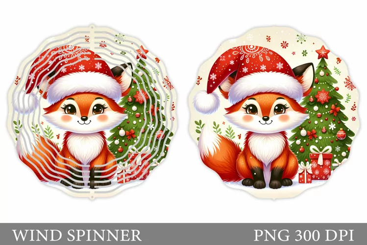 Christmas Fox Wind Spinner. Christmas Wind Spinner Design