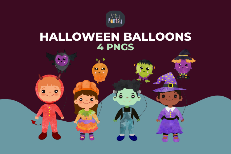 Halloween Balloons Clipart