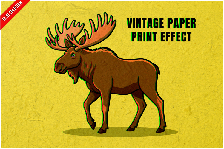 Vintage Paper Print Effect