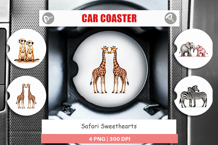 Safari Sweethearts Car Coaster