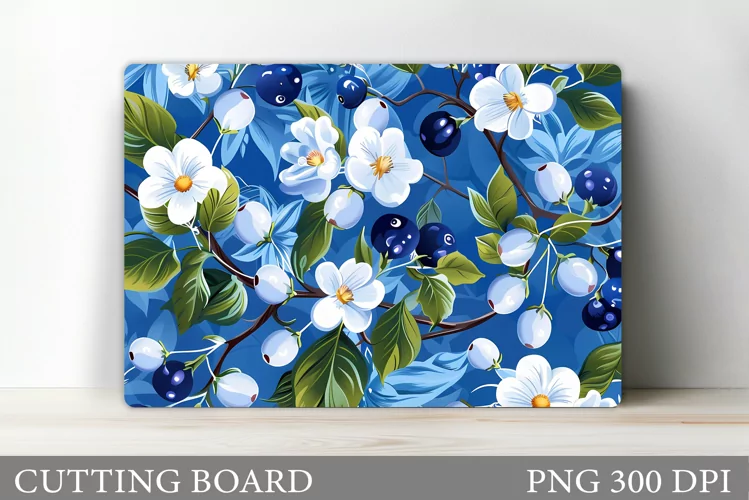 Berry Cutting Board. Flowers Cutting Board Design