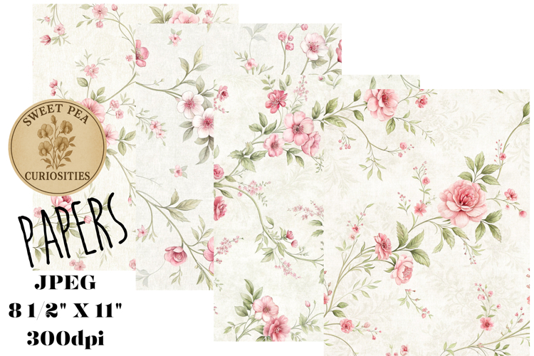 Shabby Chic, Pink, Papers, Junk Journal