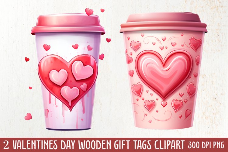Valentine Coffee Cup Sublimation Clipart