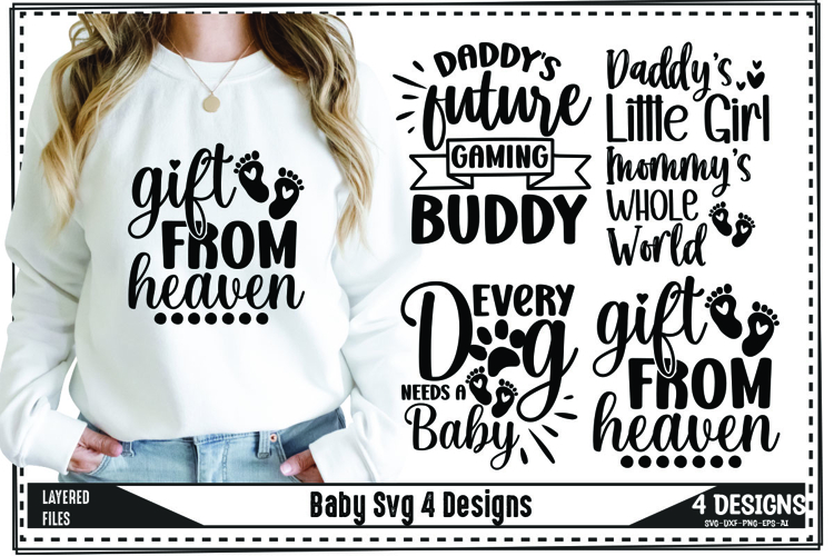 Funny Baby Svg, Newborn Svg Designs