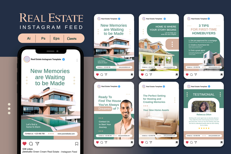Green Cream Real Estate - Instagram Feed