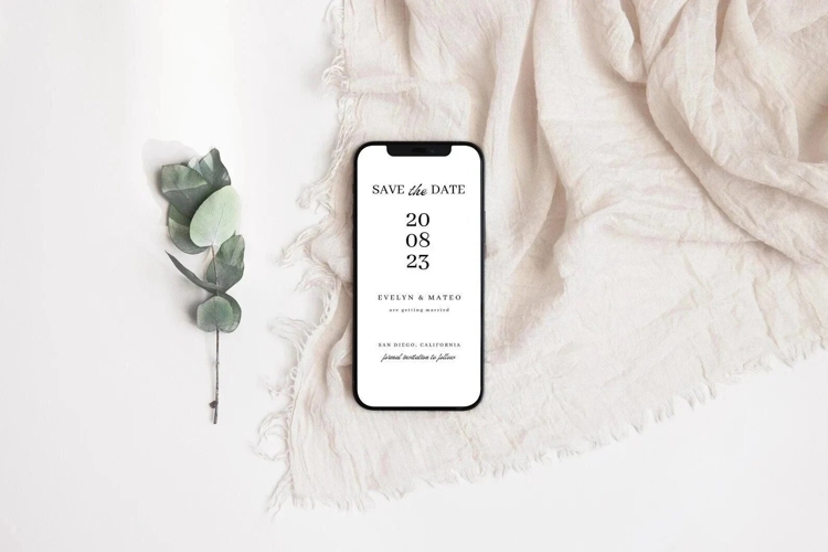 Modern Save the Date Digital Invitation Template