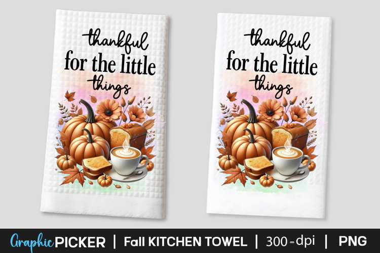 Fall Kitchen Towel PNG, Pumpkin Spice, Autumn Kitchen Towel