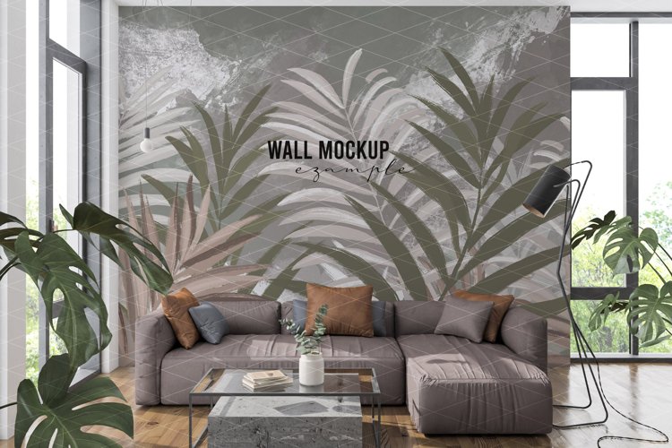 Wall mockup - Interior mockup - Wallpaper mockup example image 1