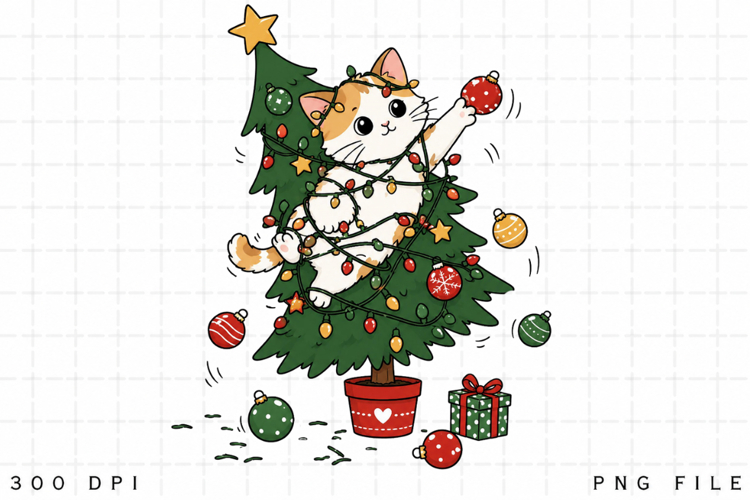Christmas Cat Clipart Image 21
