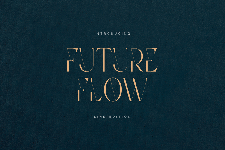 Future Flow Line Edition Elegant Inline Serif Font