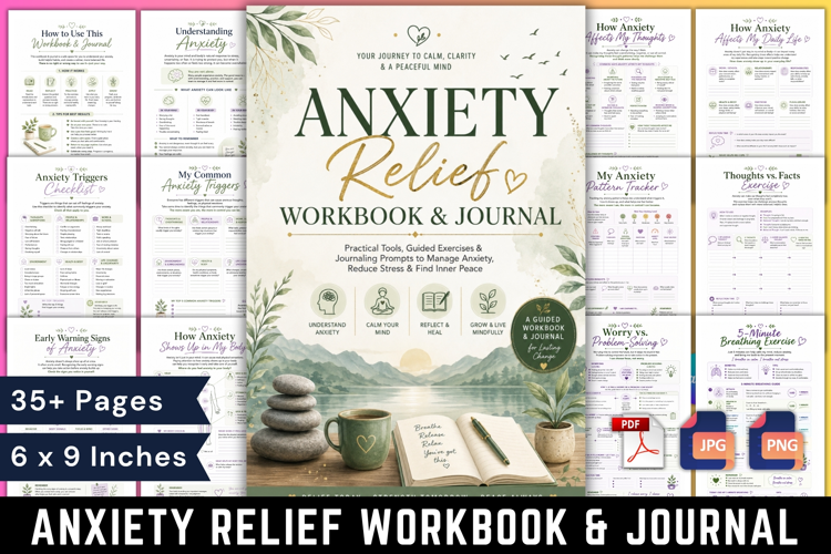 Anxiety Relief Workbook & Journal