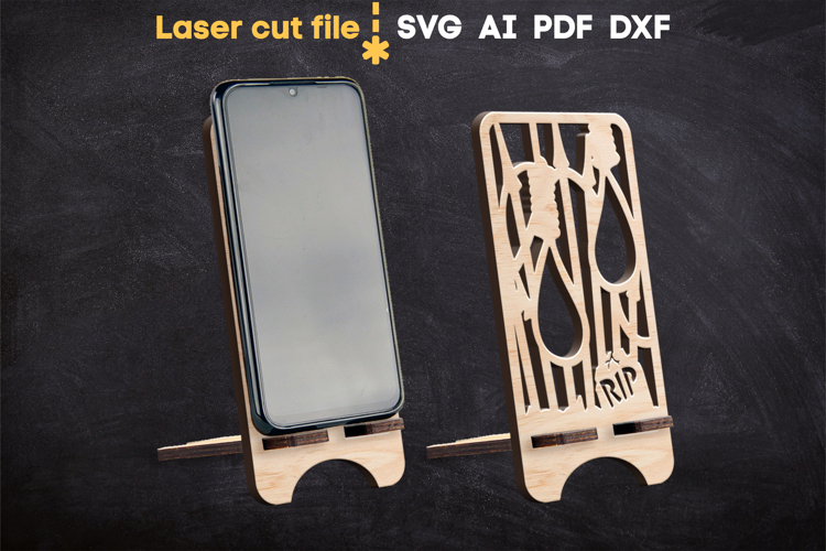 Halloween Phone Stand SVG laser cut file for Glowforge