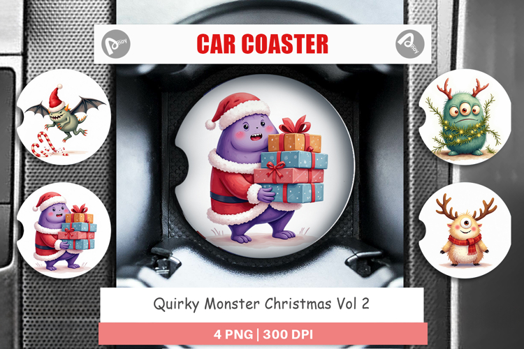 Car Coaster Quirky Monster Christmas