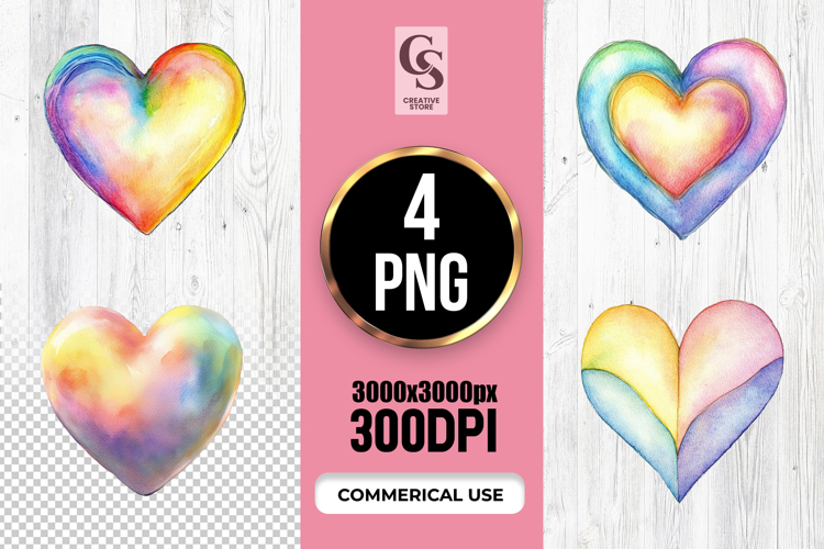 Watercolor Heart Clipart Image 7