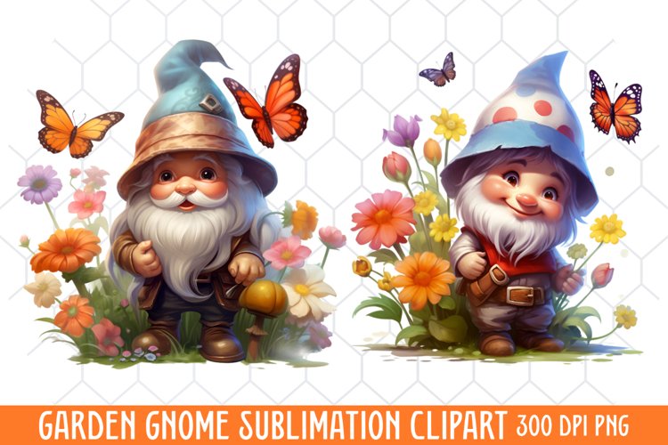 Garden Gnome Sublimation clipart