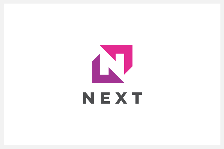 Next Letter N Logo Design Vector Template