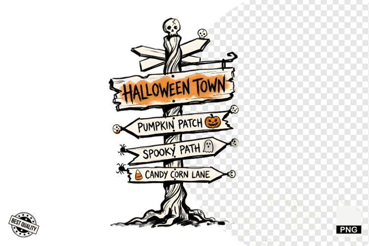 Halloween Signage PNG Clipart