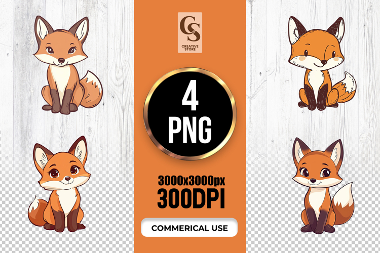 Cute Fox Clipart Image 5