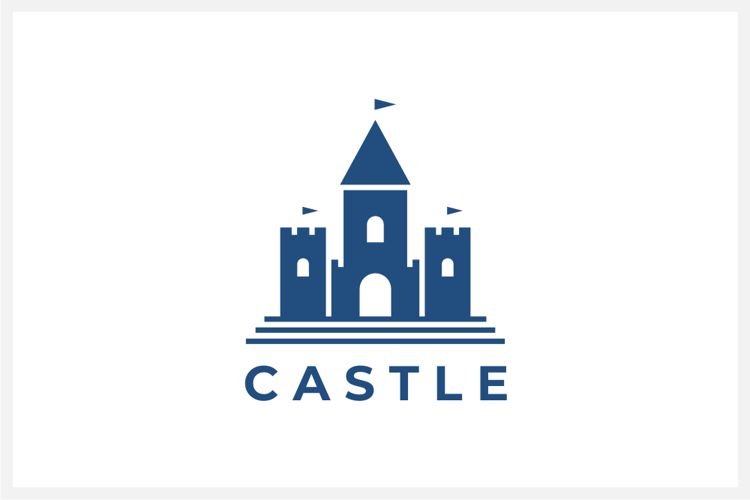 Castle Logo Design Vector Template