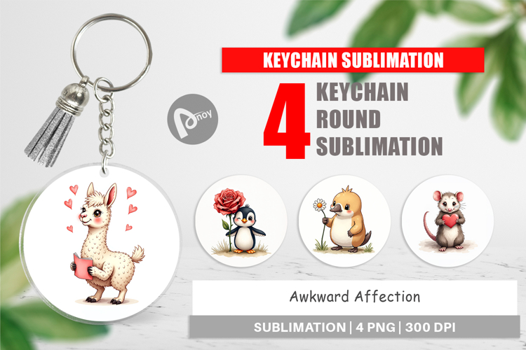 Awkward Affection Keychain