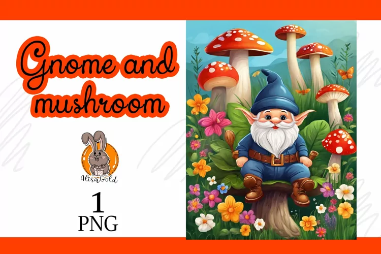 gnome and fly agaric