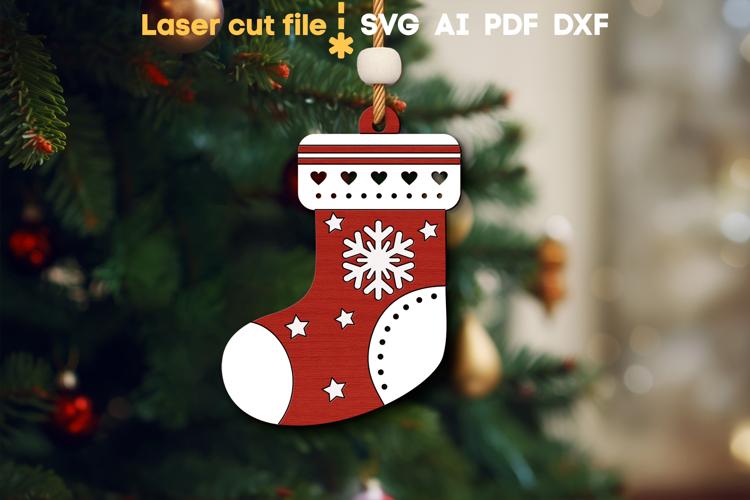 Christmas Toy Stocking SVG laser cut files for Glowforge