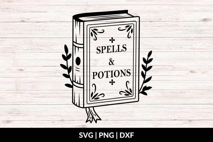 Hand Drawn Book of Spells SVG for Halloween