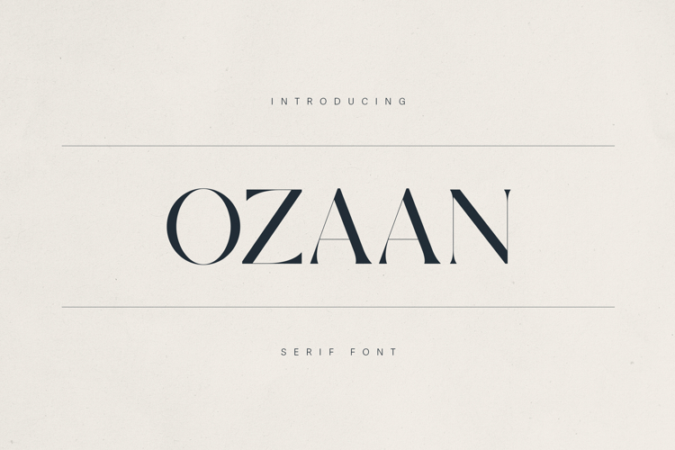 OZAAN A Sophisticated Modern Serif