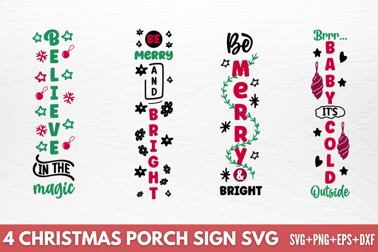 Merry Christmas Porch Sign Svg Image 14