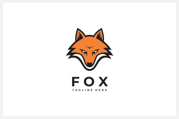 Fox Head Logo Design Vector Illustration