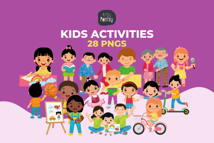 Kids Activities - Childrens Educational Graphics Bundle