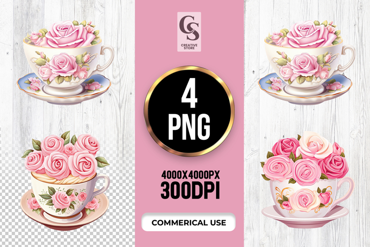 Pink Rose Clipart Image 6