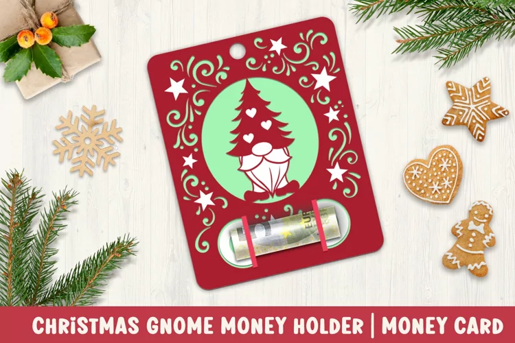 Christmas Gnome | Money Holder SVG