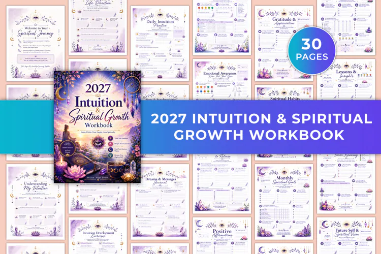 2027 Intuition & Spiritual Growth Workbook Kdp interiors