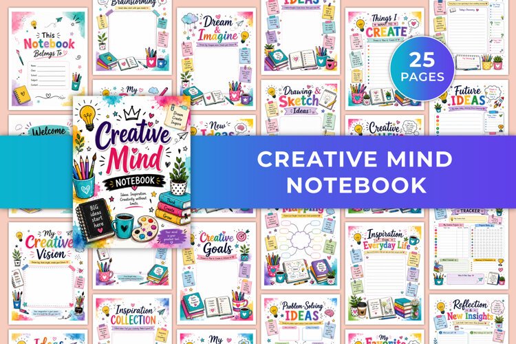 Creative Mind Notebook Kdp interiors example image 1