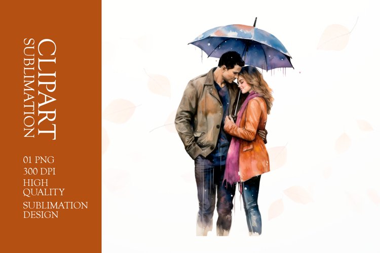 Watercolor Couples, Valentines Day Clipart Sublimation