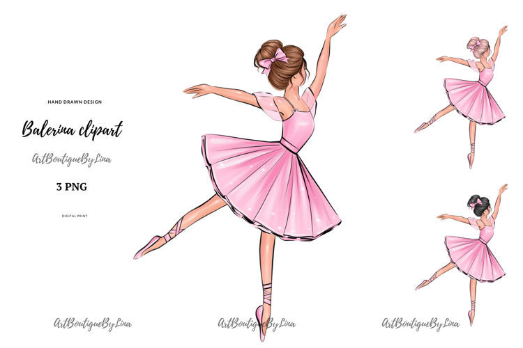 Pink Ballerina Clipart