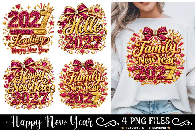 Happy New Year 2027 PNG, Funny New Year 2027
