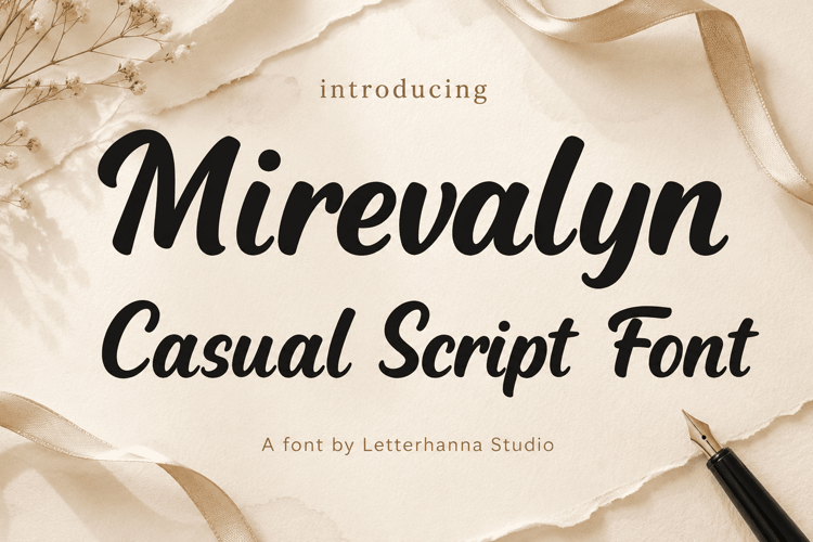 Mirevalyn: A Modern Script for Relaxed Creative Designs