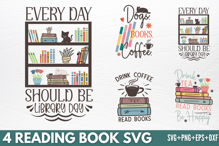 Reading Book SVG