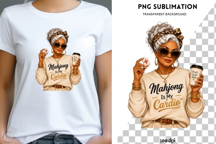Mahjong png design for T-shirts example image 1